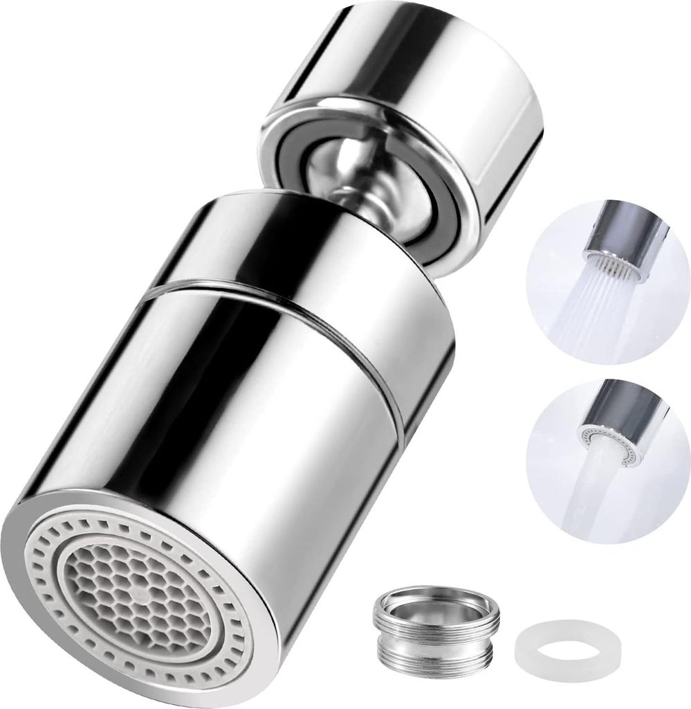 360° Wasserhahn Aufsatz Schwenkbar, M22/M24 Drehbare Produktbild 