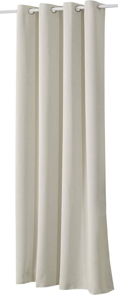 WOLTU Vorhang, Blickdicht, mit Ösen, 250g/m², Beige 135x225 cm (1 Stück)