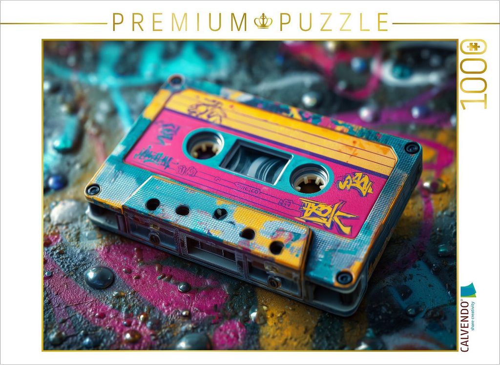 CALVENDO Puzzle Cassette Culture | 1000 Teile Lege-Größe 64x48cm Foto-Puzzle für glückliche Stunden
