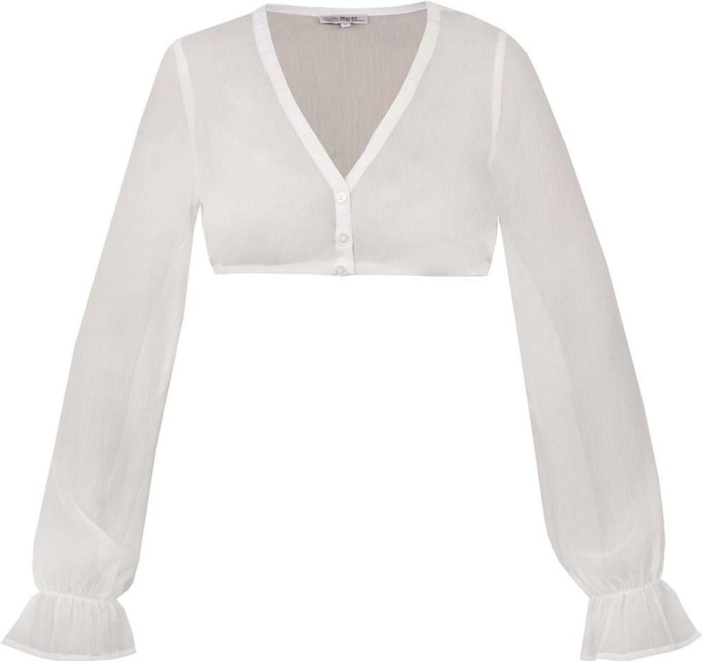 Dirndlbluse Arnstein Langarm ecru 34 Produktbild 