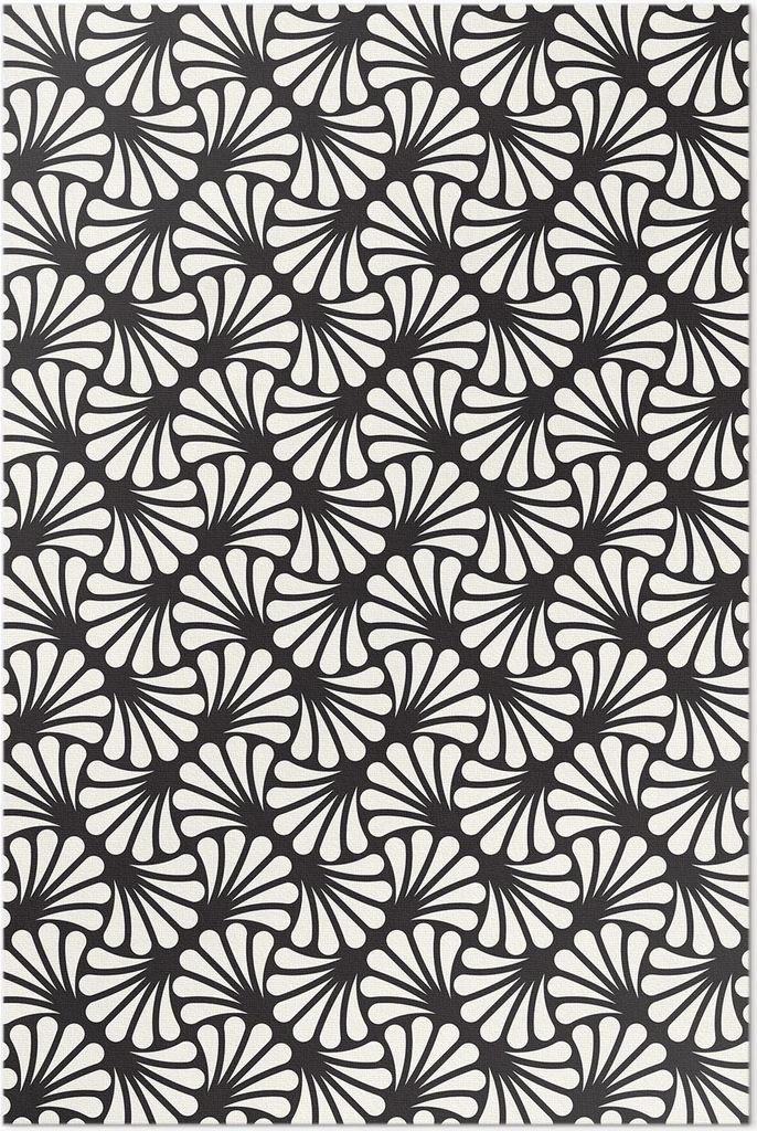 Geometrie Ginkgo Blätter Art Deco Glamour – Vinylteppich – 80x120 cm – Indoor Teppich – Flur – Pflegeleicht – Modern