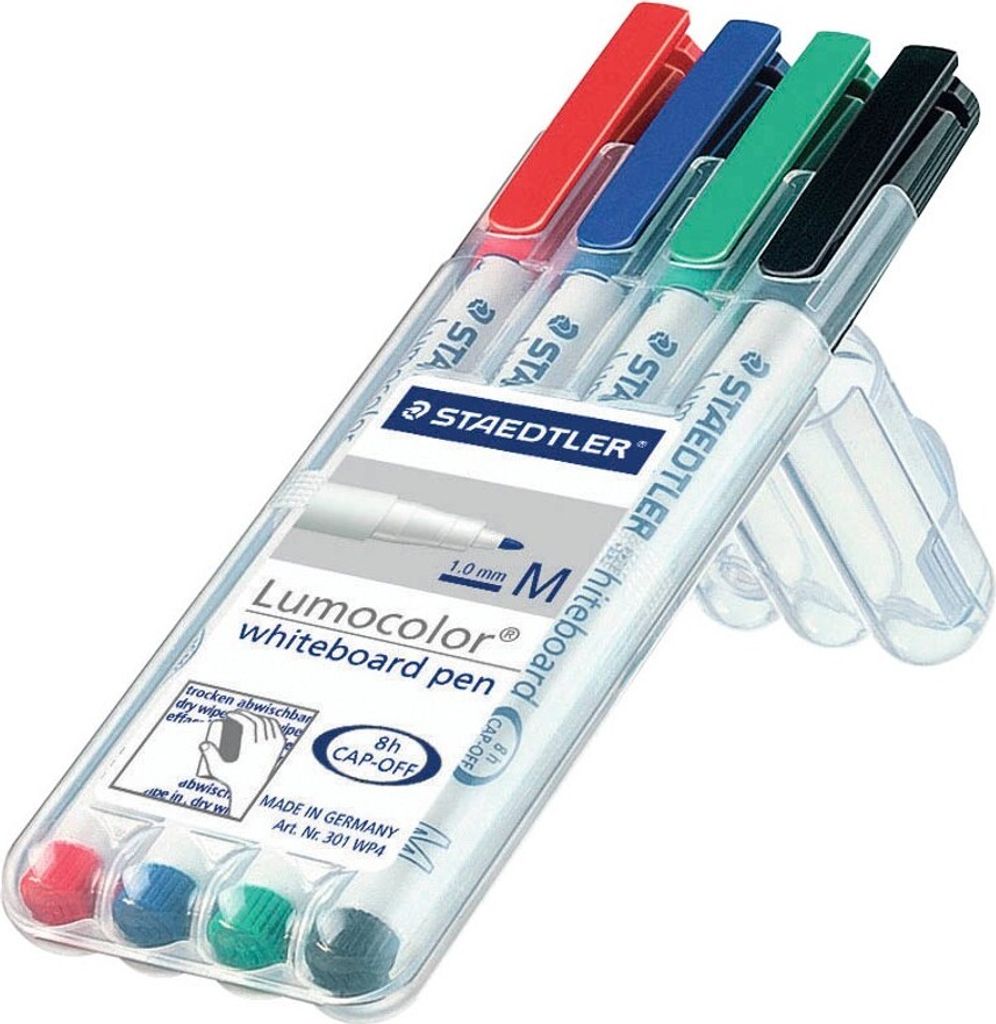 STAEDTLER Lumocolor Whiteboard-Marker 301 4er Etui Produktbild 