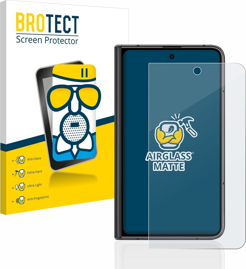 BROTECT Entspiegelungs Schutzglas für Google Pixel Fold (Äußeres Display) Schutzfolie Panzer Folie Glas Display Schutz matt