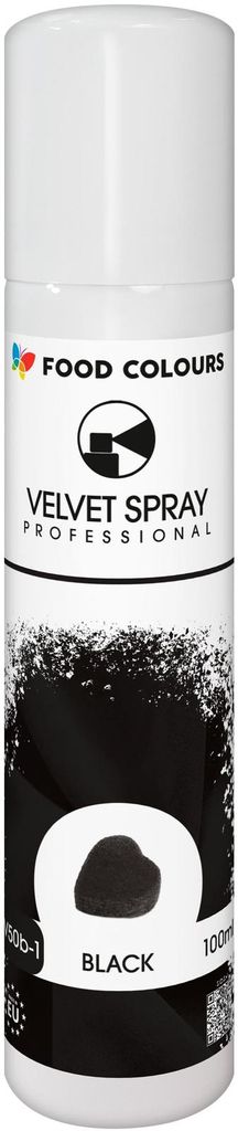 Velvet-Spray 100 ml Schwarz – Lebensmittelfarbe für Torten Produktbild 