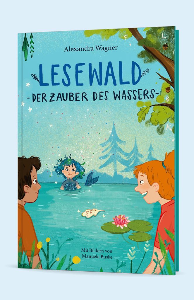 Lesewald, Der Zauber des Wassers - Buch zum Lesen lernen | Thema: Mehr Mut bei Angst vor Wasser | Lesen erster Wörter, Vorlesen, Mitmachspaß