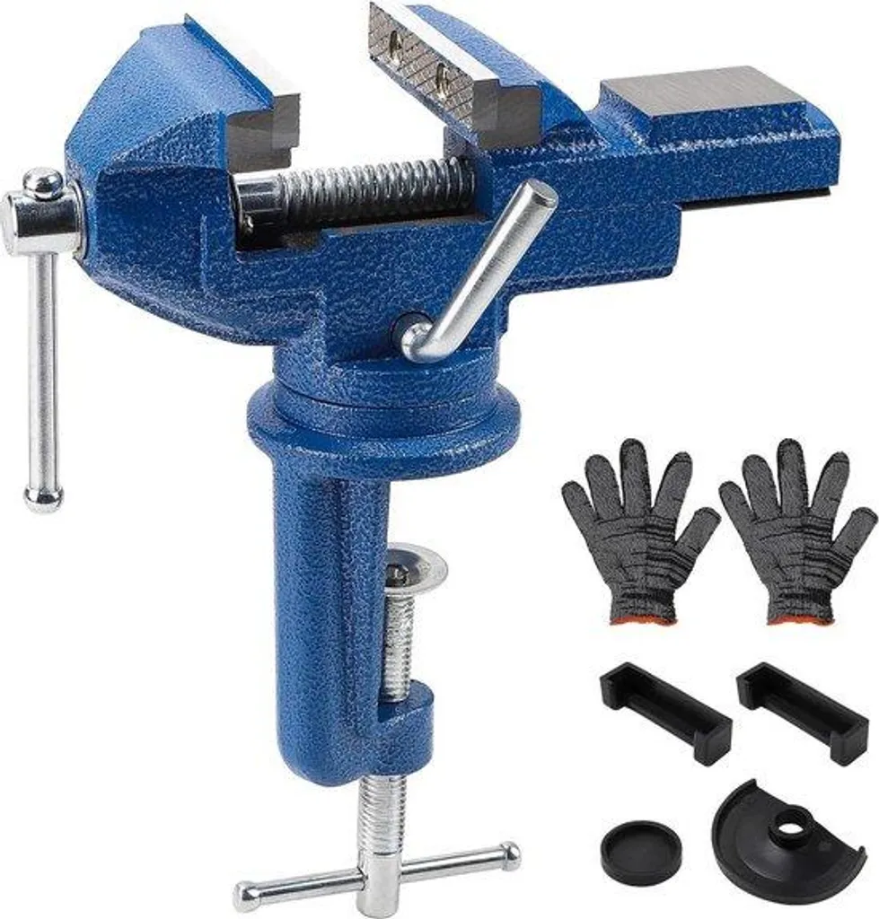 Tournevis rotatif 360 degrés métallique bleu 70mm à manche large ergonomique