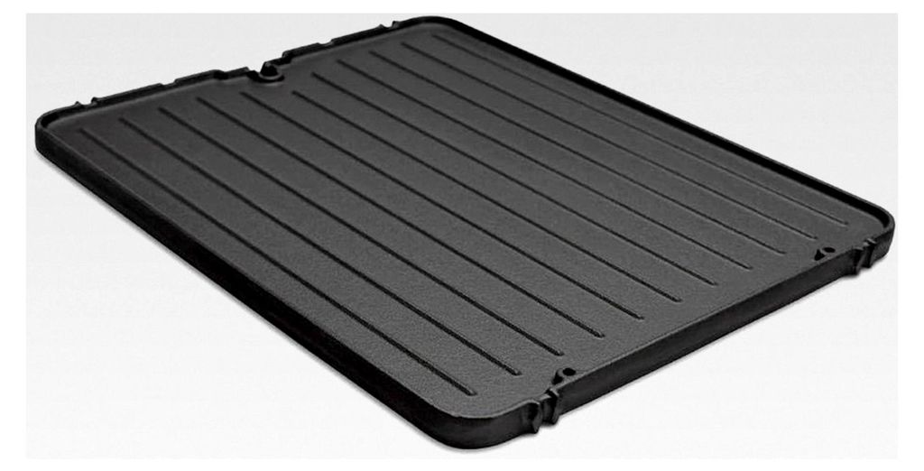 Grillplatte aus Gusseisen für Gem 320 und Porta Chef 320 - Beidseitig verwendbare Wendeplatte - 27,5 x 33,5 cm