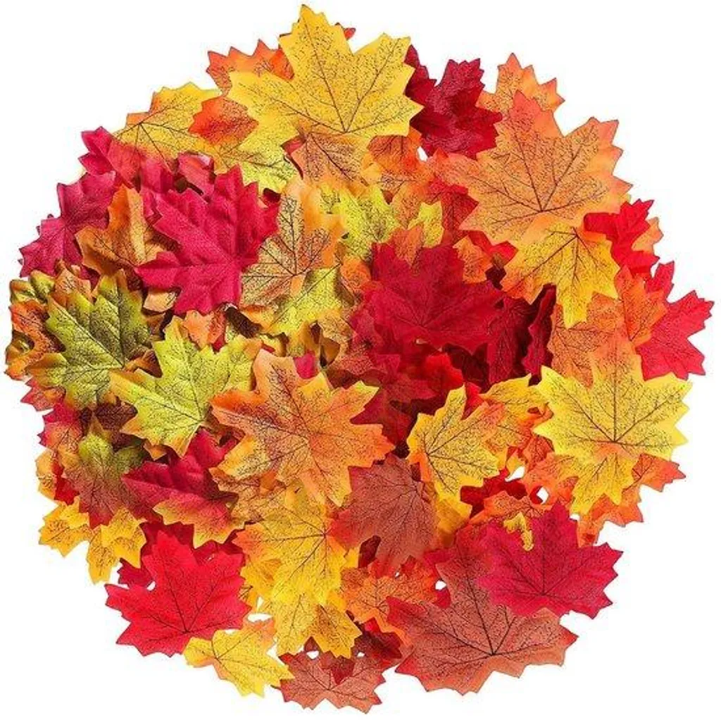 Feuilles de frêne décoratives en plastique pour mariage et table de fête