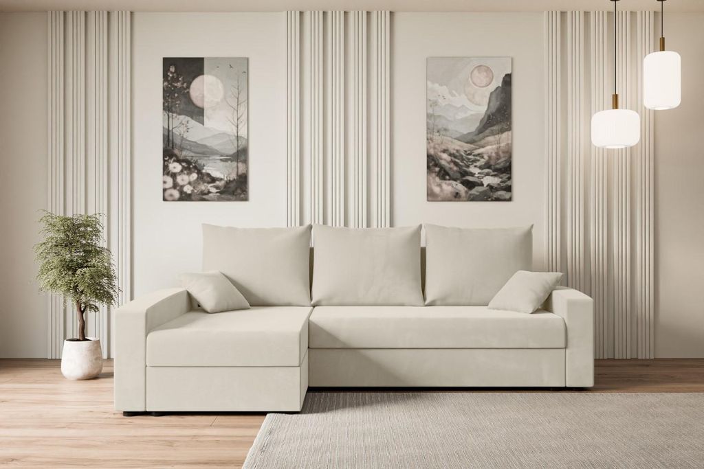 ALTDECOR Ecksofa mit Schlaffunktion und Bettkasten Corner Sofa Bett Eckcouch Couch L-Form Schlafcouch Ausziehbar Wohnlandschaft Schlafsofa Cauchsof...