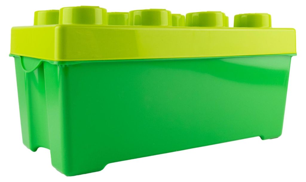 Úložný box LEGO® zelený stredný s vekom stohovateľný - Obrázok produktu 