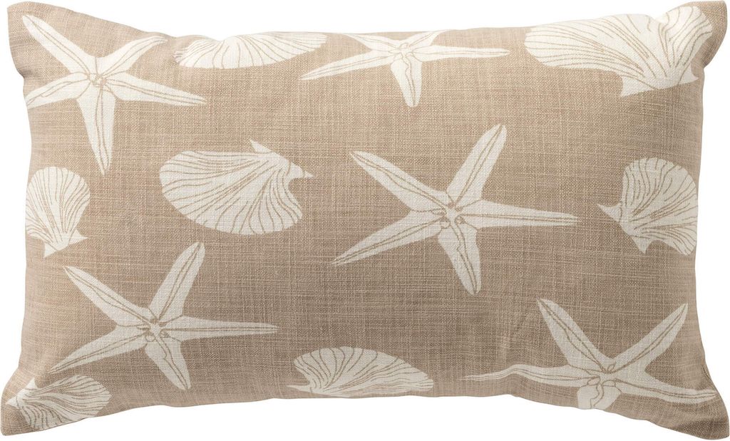 Dutch Decor Kissenbezug Orli 30x50 cm Beige Strand & Muscheln