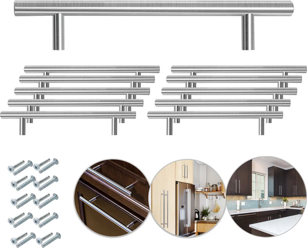 Upgrade Mobili Set 20 Maniglie Jopassy | Design Moderno 128mm Acciaio