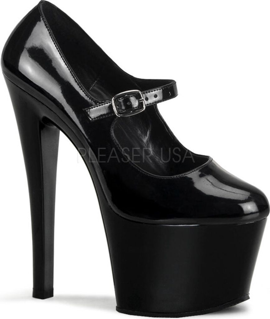 Pleaser USA - y Lack Plateau Pumps SKY-387 schwarz lack Gr. 45