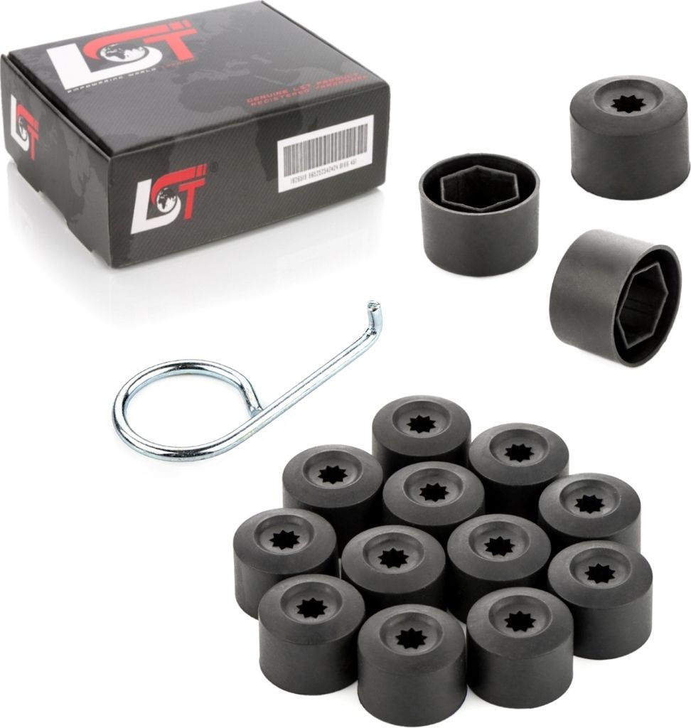 15x Radschrauben Abdeckkappen Radschraubenkappe 17mm schwarz für AUDI PORSCHE