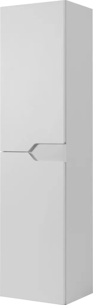 Meuble de salle de bain suspendu blanc, colonne étroite gain de place 35cm