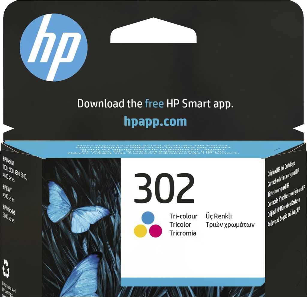 HP 302 - 4 ml - Farbe (Cyan, Magenta, Gelb) - original Produktbild 