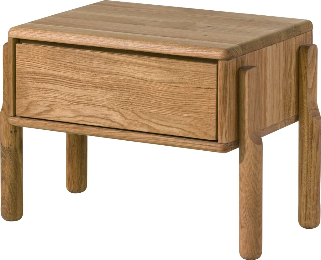 Table de Chevet en Chêne KIEL : Meuble de Chambre Naturel 58x36x41 cm