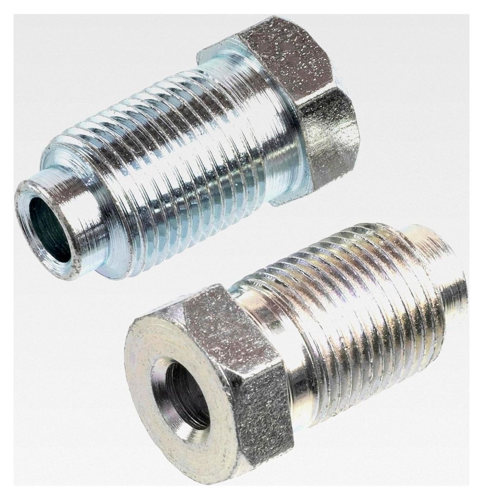 Satz von 2 M12x1 männlichen Überwurfmuttern für Bremsschläuche 4.75 mm - Innendurchmesser 5 mm.