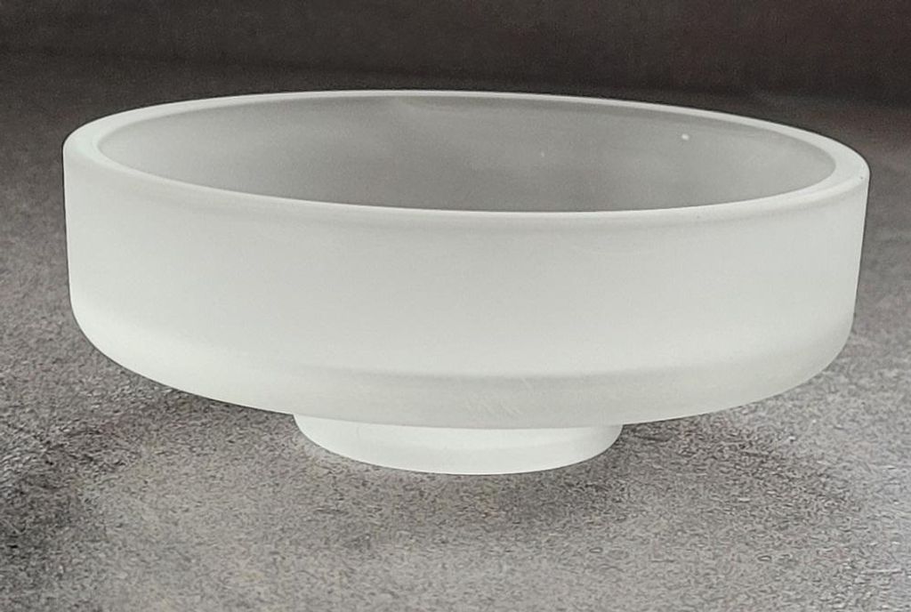 Vallona Ersatz Seifenschale Glas 120mm Ø breit massiv 50mm Produktbild 