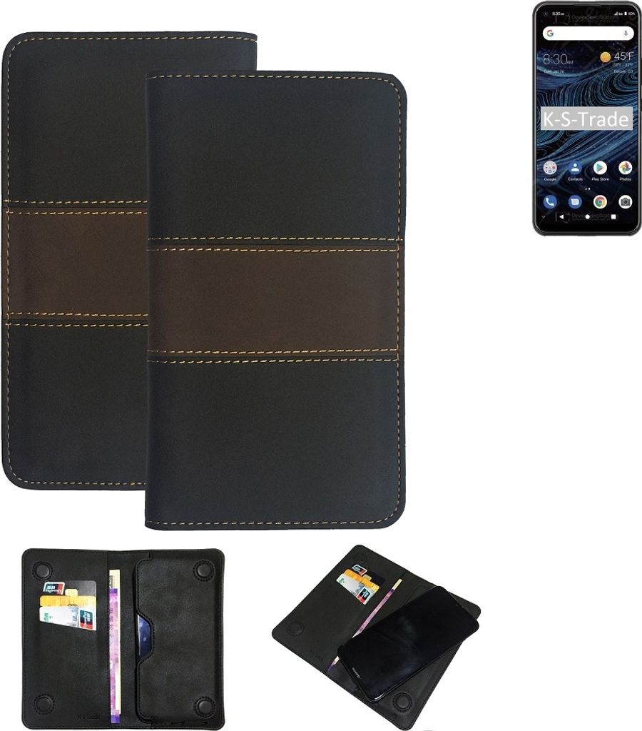 K-S-Trade Hülle Handyhülle kompatibel mit ZTE Blade X1 Schutzhülle Walletcase Bookstyle Tasche Schutz Case Handytasche Wallet Cover Kunstleder