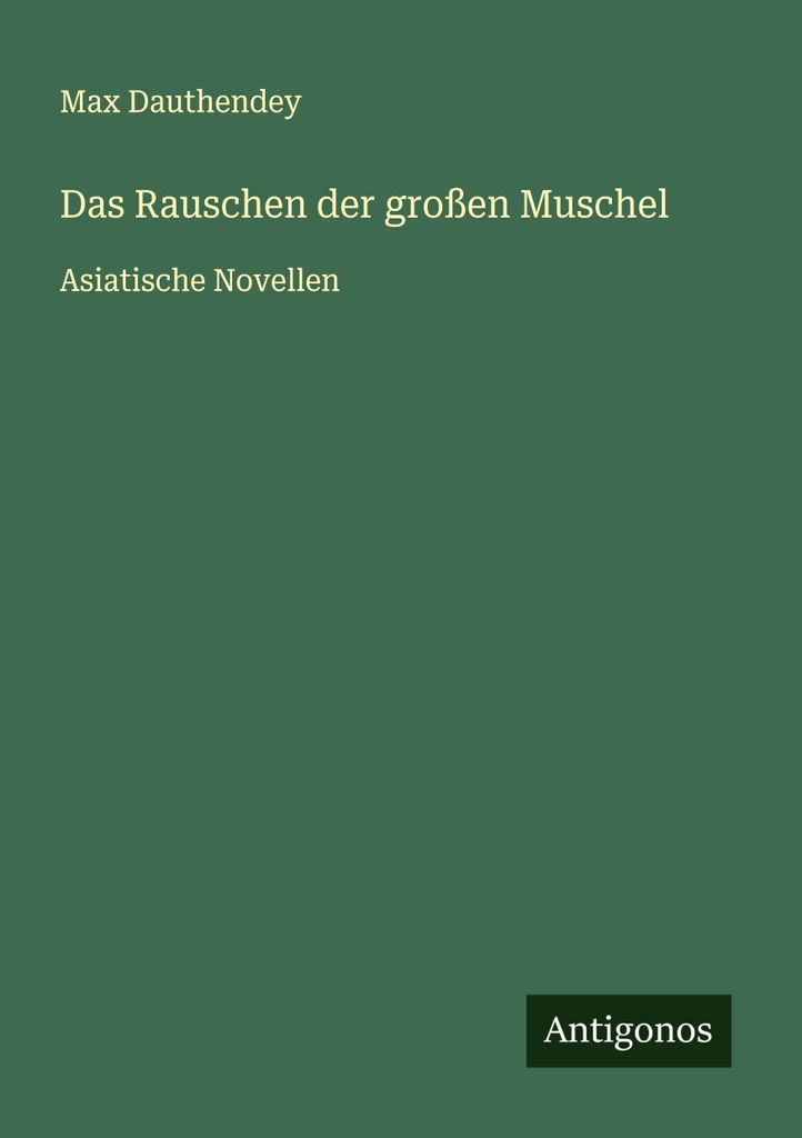 Das Rauschen der großen Muschel