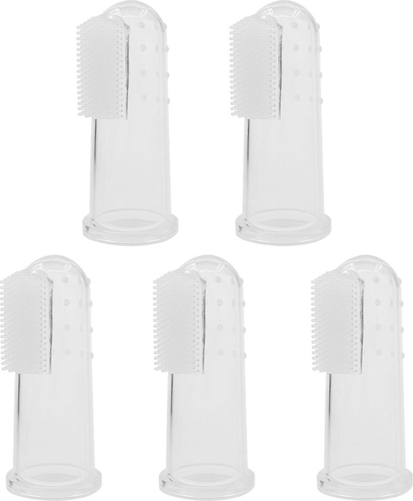 5-teiliges Haustier-Zahnbürsten-Set aus Silikon für Hunde, Katzen, kleine, mittelgroße und große Rassen, Welpen, Zahnpflege, Hundezahnreinigung...