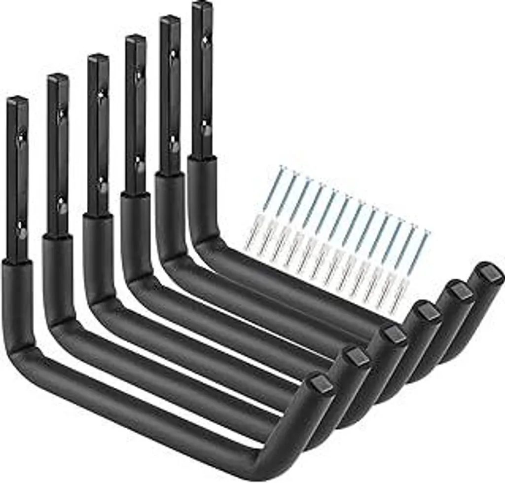 Ganci Garage 30cm Resistenti - Organizer Muro per Bici e Scale Pesanti