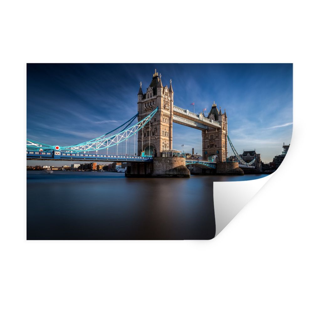 MuchoWow Wandtattoo Wandsticker Wandaufkleber Tower Bridge - Themse - London 30x20 cm Selbstklebend und Repositionierbar - Wierderverwendbar - Se...