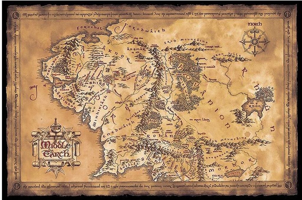 Herr der Ringe Poster Mittelerde Karte (74) Produktbild 3