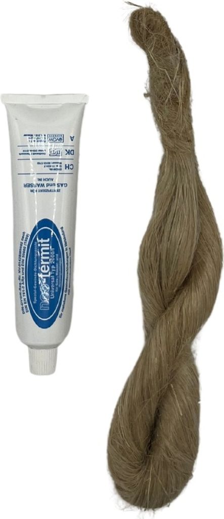 Set Neo Fermit 150 g + Dichtungshanfzopf 200 g Gewindehanf Dichtungspaste Heizung