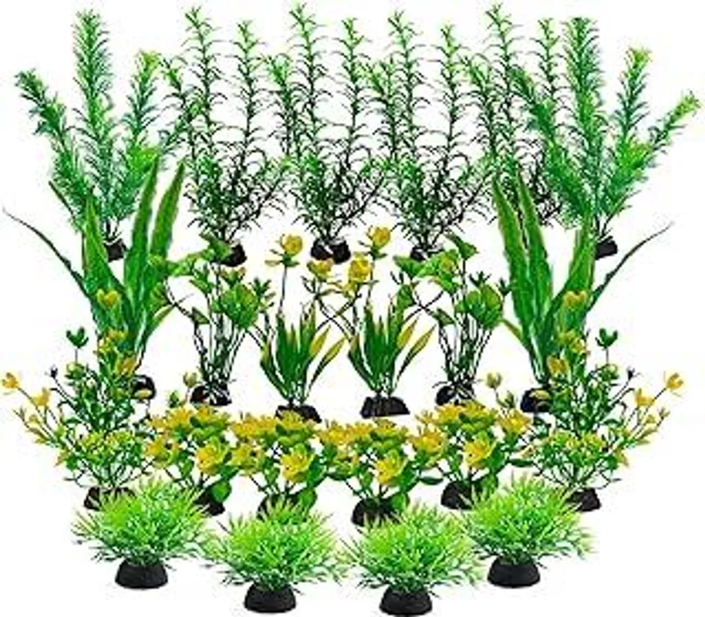 Offerta Kit 20 Piante Finte per Acquario e Laghetto - Super Resistenti