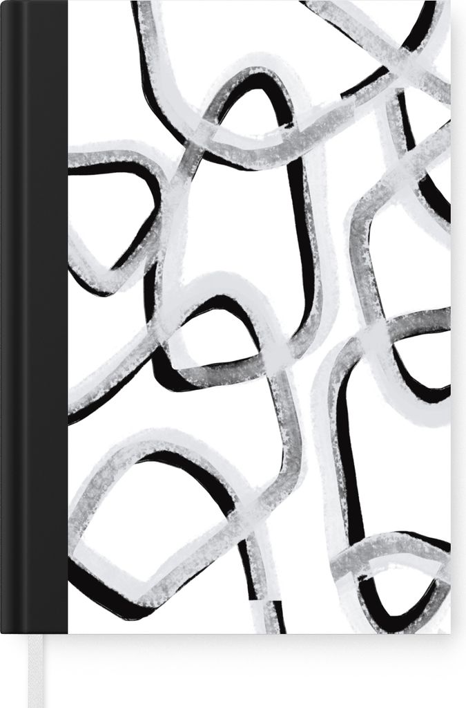 MuchoWow Notizbuch Tagebuch Haushaltsbuch Notebook A5 Linie - Minimalismus - Gestaltung - Notizblock - Notizheft - Notebook - Schreibblock - Papier