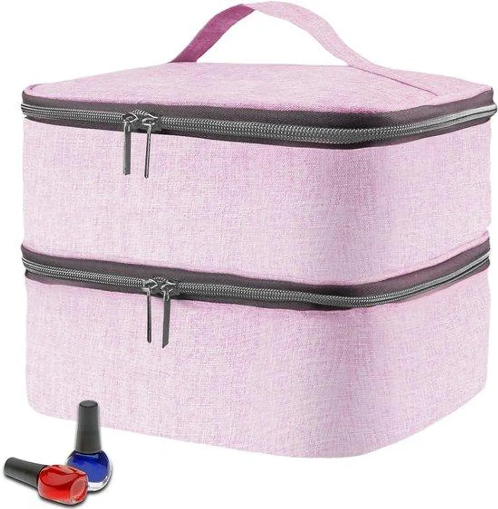 Organisateur de vernis rouge à 30 cases | Mallette portable 15 ml