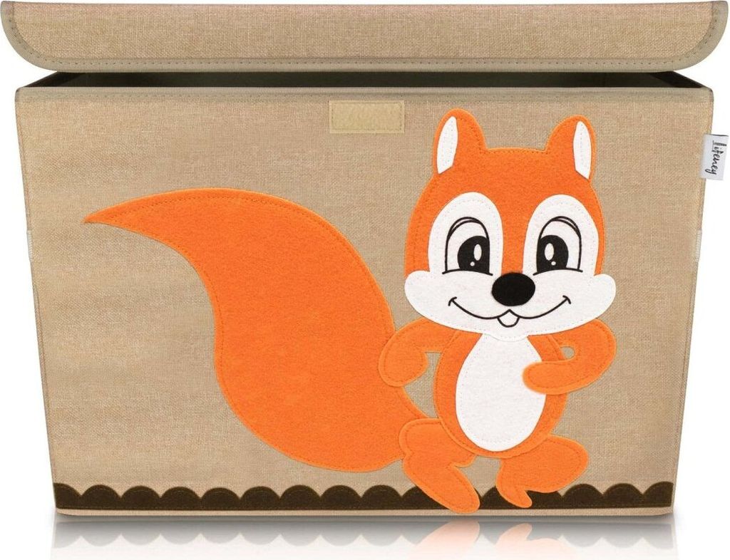 Lifeney Aufbewahrungsbox Kinder groß 51 x 36 x 36 I Spielzeugkiste I Kiste mit Deckel für Kinderzimmer I Aufbewahrungsboxen mit Deckel I Spielzeu...