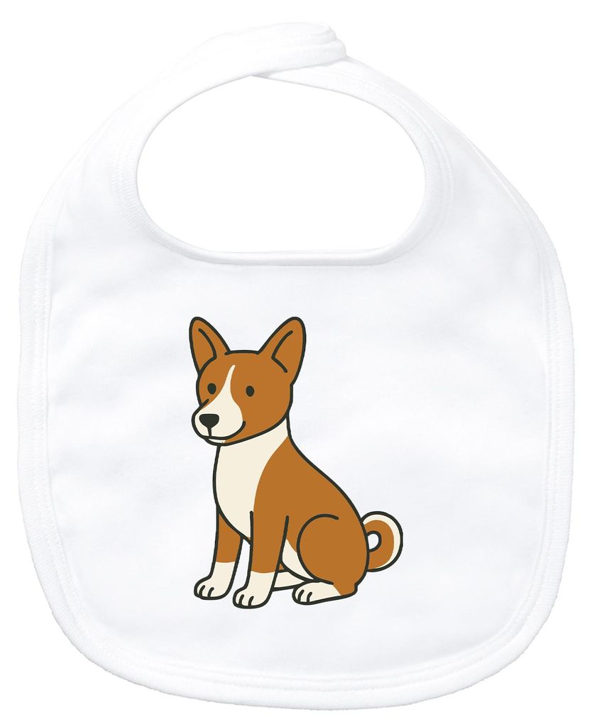 Huuraa Baby Lätzchen Basenji Comic Basi White Klettverschluss Baumwolle Latz Geschenkidee