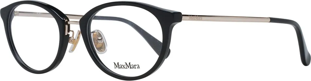 Max Mara MM5044-D 50001 : Monture en Acétate Noir avec Design Cat-Eye