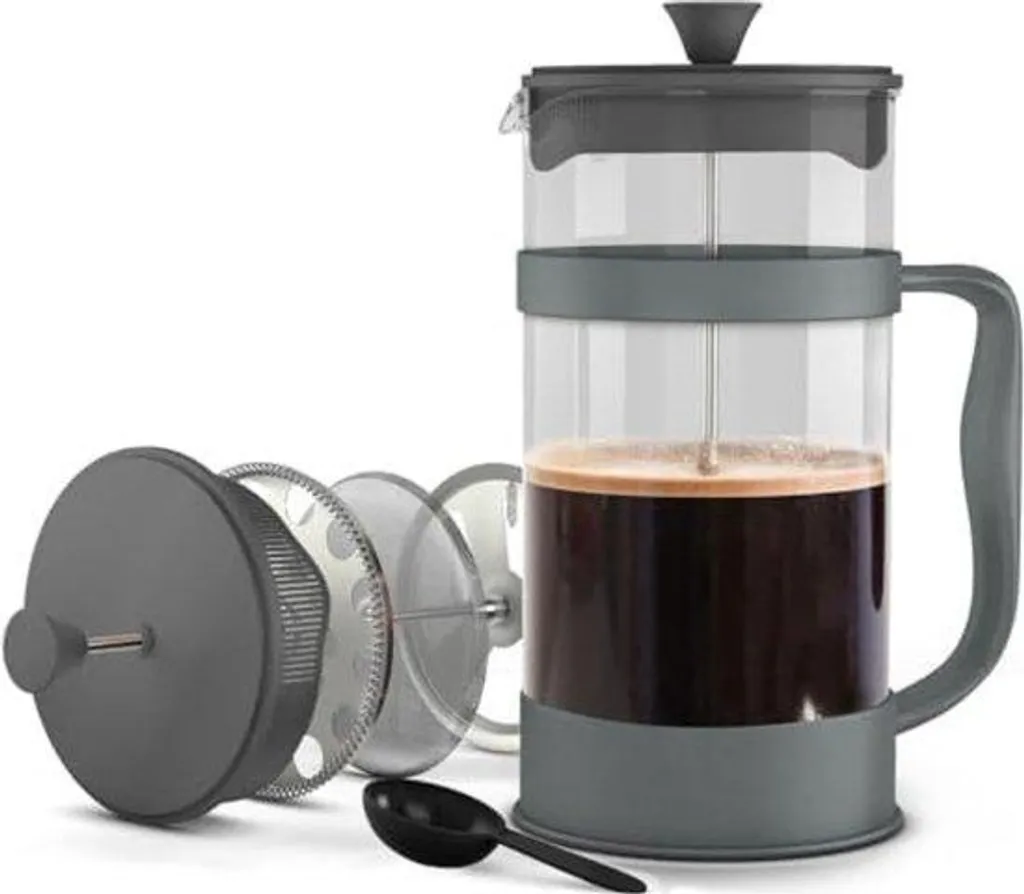 Pichet à thé gris 1000 ml avec bec verseur de précision et anse large