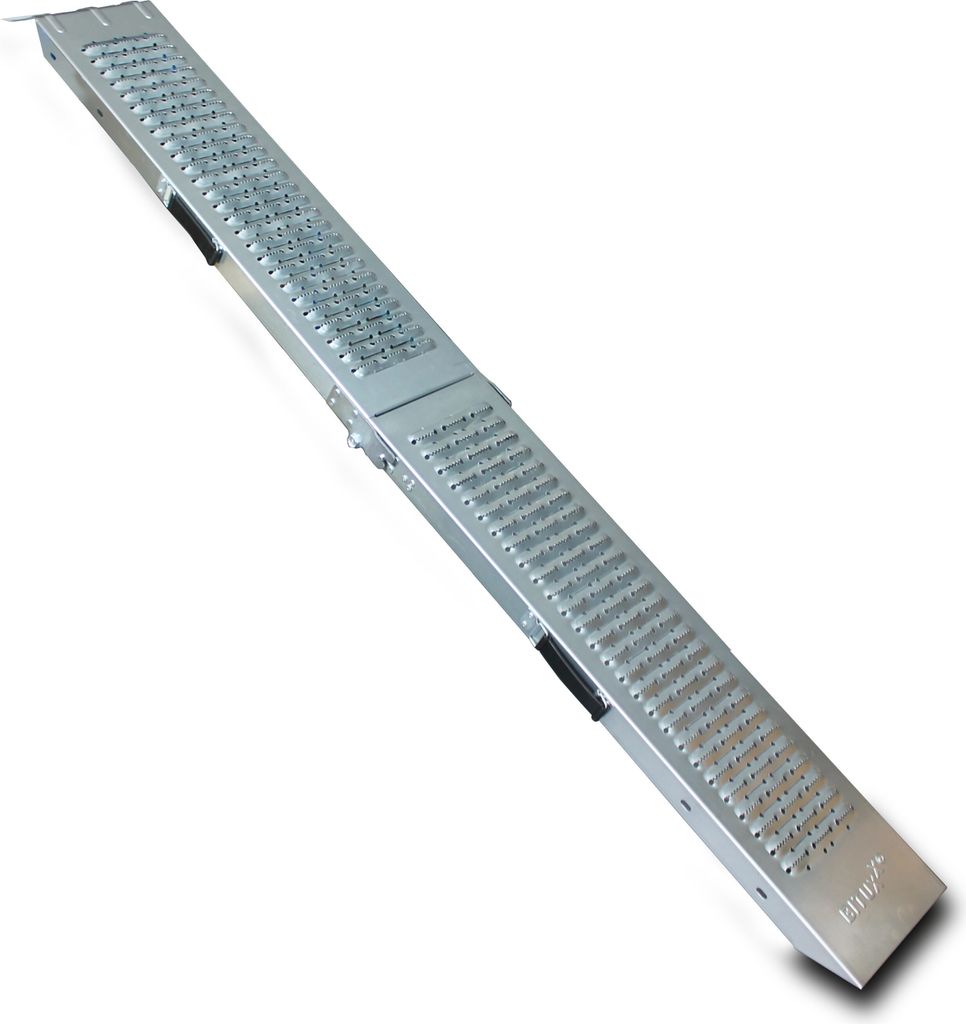 Bituxx klappbare Stahl Auffahrrampe 1,8m 200kg Silber Produktbild 