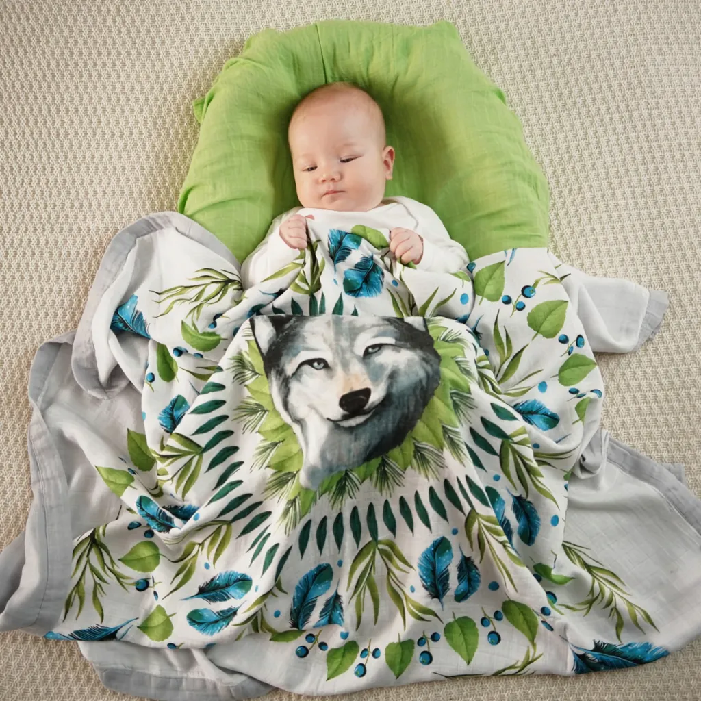 Couverture bébé anti-irritation en mousseline de bambou Alpha Spirit