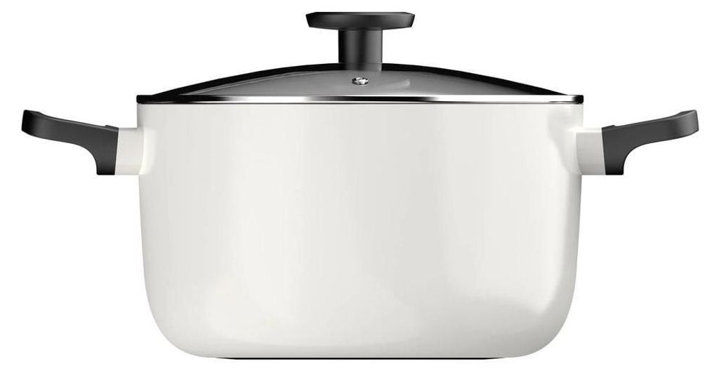 BergHOFF Leo Kochtopf, 24 cm, rund, weiß, 100% recyceltes Produktbild 
