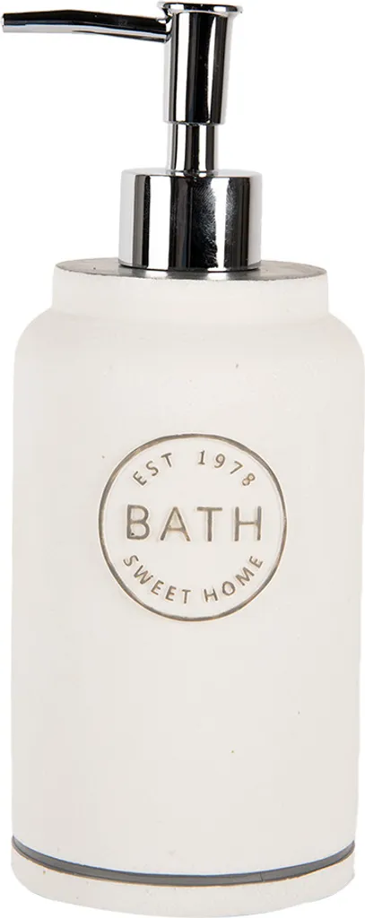 Dispenser Sapone Bianco 475 ml Clayre & Eef - Stile Romantico Vintage