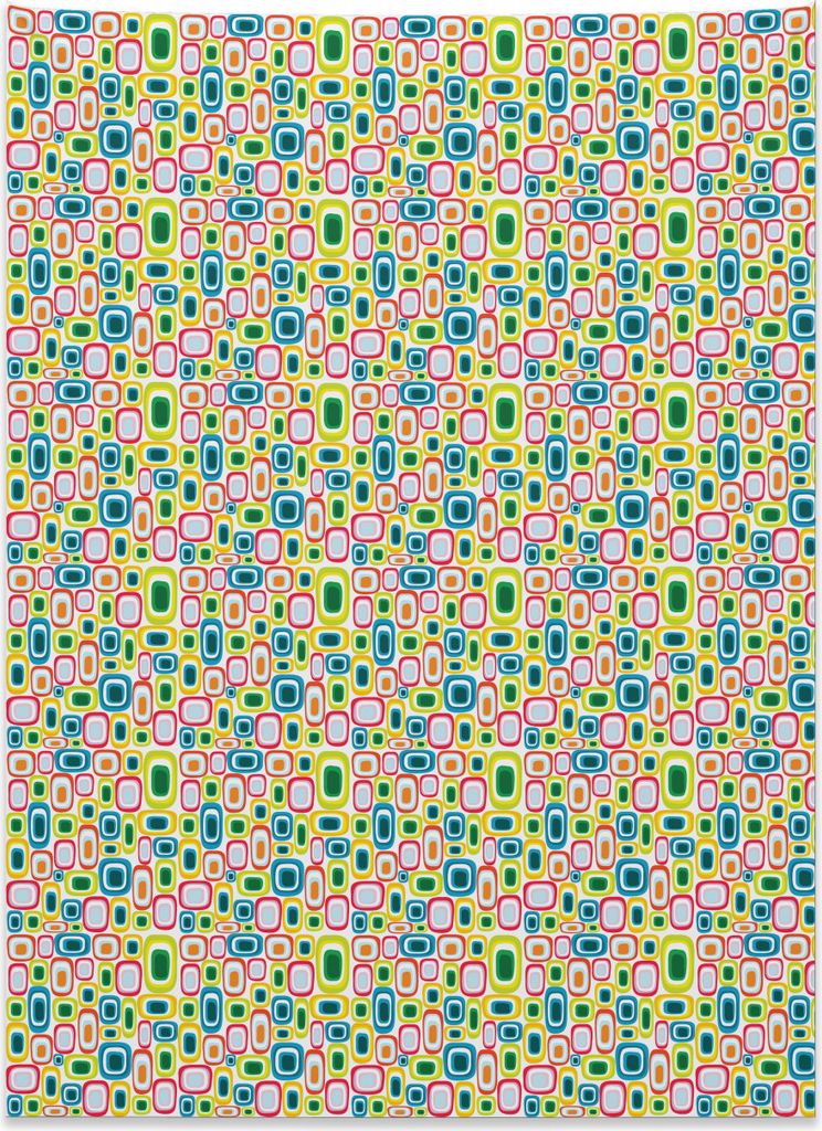 Abakuhaus Geometrisch Wandteppich, Bunte Retro-Formen aus Weiches Mikrofaser Stoff Kein Verblassen Klare Farben Waschbar, 110 x 150 cm, Mehrfarbig