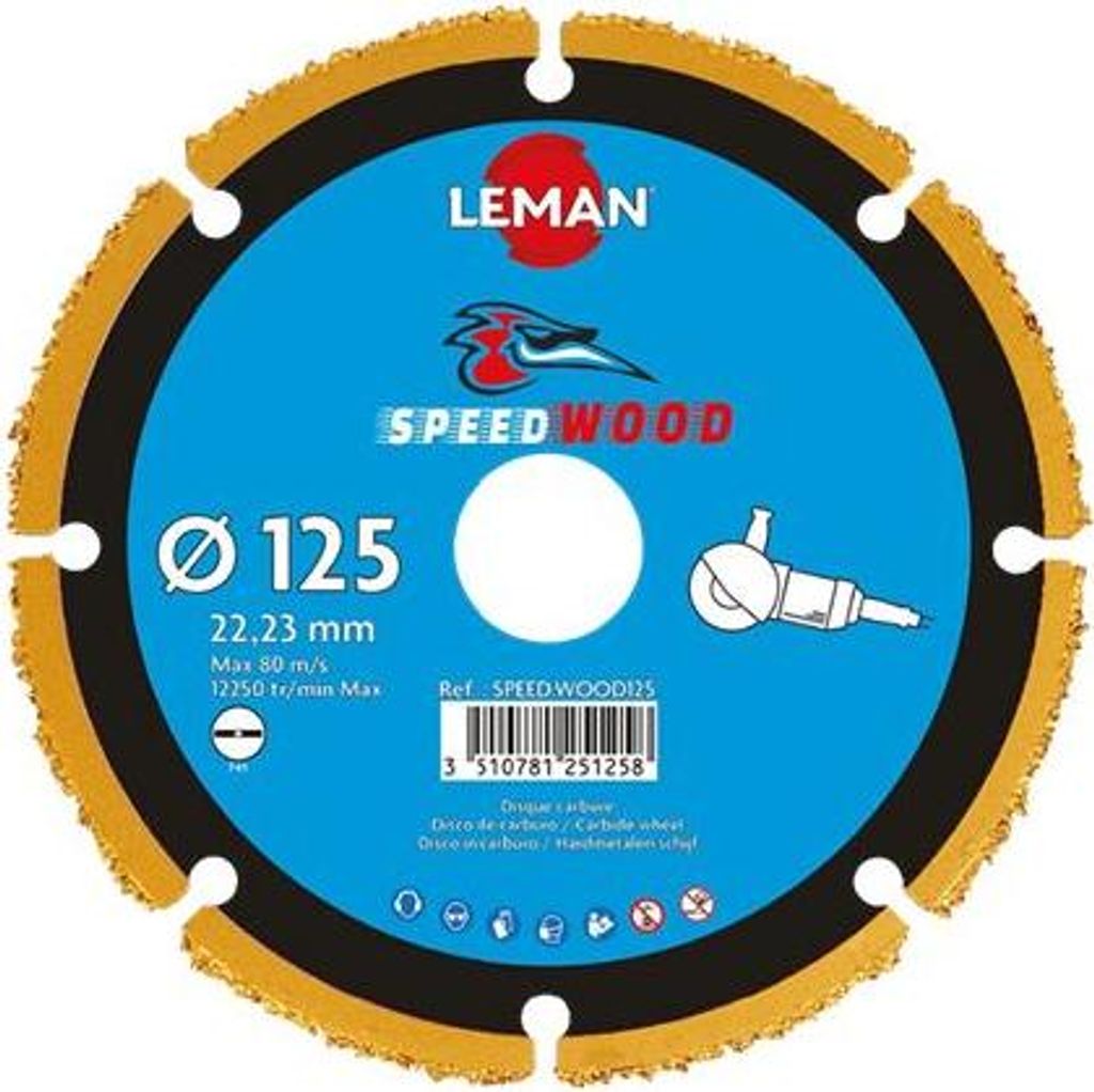 SPEEDWOOD125 Hartmetallscheibe - Durchmesser: 125 mm