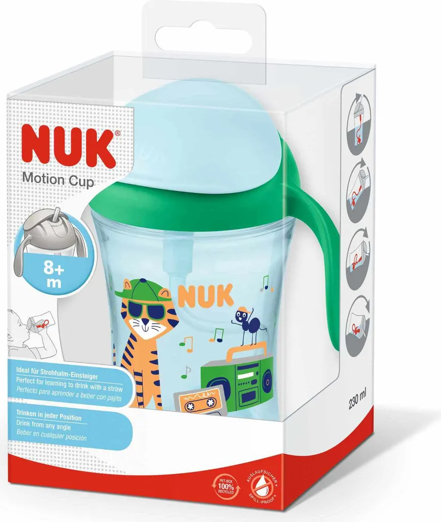 Apprendre à boire seul avec le Gobelet à Paille NUK 230ml dès 8 Mois