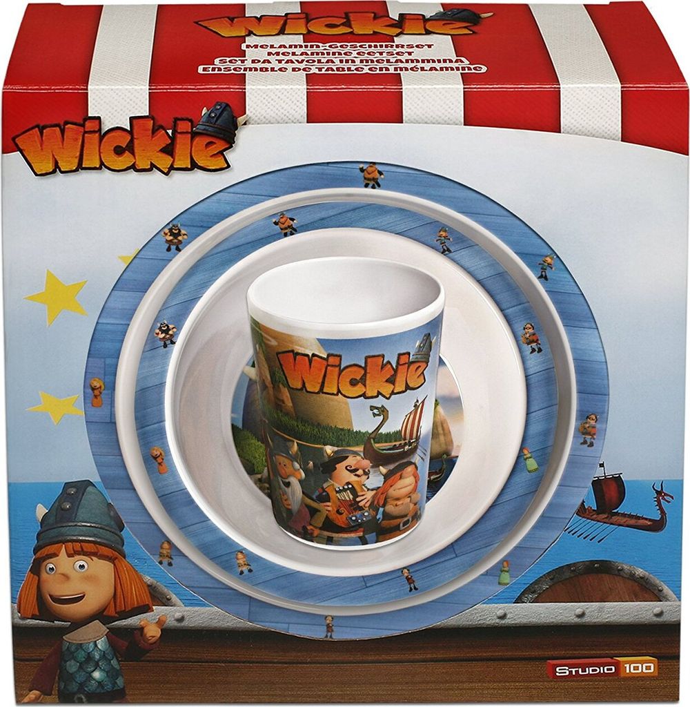 Studio 100 MEVI00000260 - Wickie a siláci, sada riadu, 3 Obrázok produktu 
