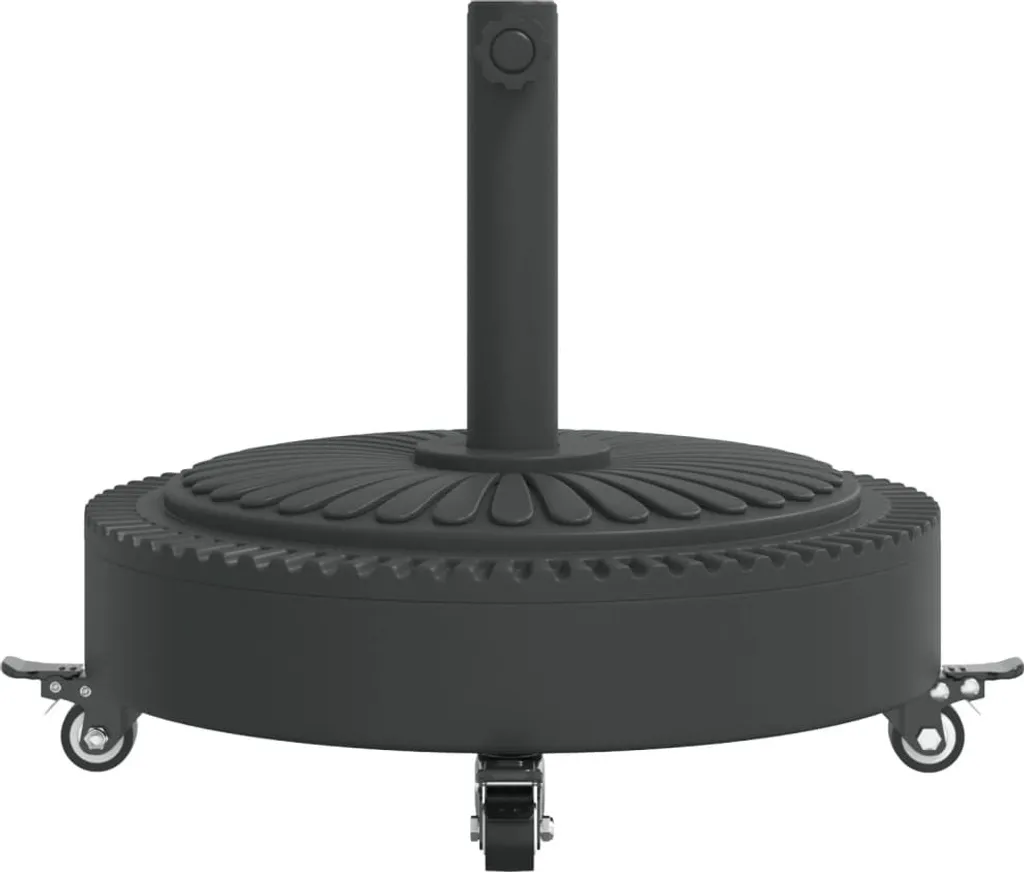 Socle de parasol rond avec roues pour jardin et terrasse - Poids 27 kg - 5