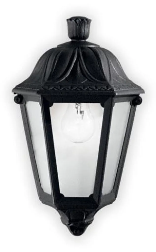 Luminaire Mural Dafne Noir E27 Style Ancien pour Éclairage de Couloir