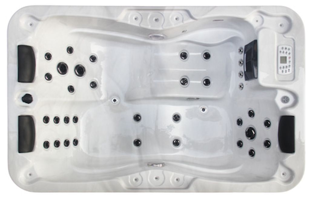 Outdoorwhirlpool Modena Weiß inkl. Abdeckung - 205 x 130 x Produktbild 
