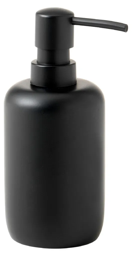 Distributeur de savon Brenda en résine noir mat 350 ml - 9,2x7x16,3 cm