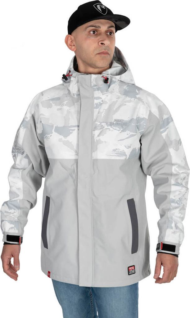 Fox Rage RS Triple Regenjacke Light Camo Wasserdicht Hellgrau Herren XL